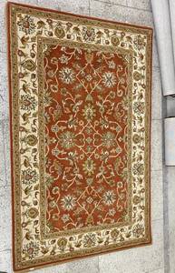 Tapis artisanal en laine avec motif floral Arbre de Vie pour salon, chambre et décoration intérieure - Product Image 2