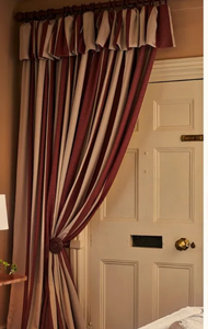 Modern Art Deco Door <b>Curtain</b> Polyester/Linen Blend Exterior Installation <b>Light</b> Filtering Washable Eyelet/Rod Pocket Narrow Blade - Product Image 3