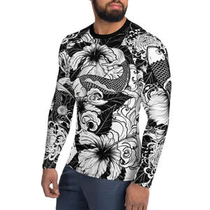 Vente en gros de maillots de compression à manches longues pour garçons et filles, entièrement personnalisés, imprimés en sérigraphie, en spandex/nylon UPF50 de haute qualité - Product Image 1