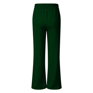Wide Leg Sweatpants <b>Men</b> Elastic Waist Drawstring Casual <b>Pants</b> With Side Pockets Green Spandex Cotton Blend Autumn Wear - Product Image 2