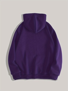 เสื้อฮู้ดซิปผู้ชาย ทรงปกติ สีพื้น ผ้าฟลีซลำลอง 100% ผ้าฝ้าย ระบายอากาศ แห้งเร็ว มีกระเป๋า  รับสกรีนโลโก้ - Product Image 2