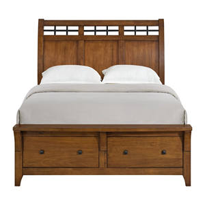 Traditional Solid Wood Queen Bed with 2 <b>Drawers</b> Modern Farmhouse Style Bedroom Furniture for Apartment & Hotel Use - Product Image 2