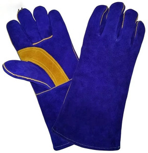 Wholesale Custom Long Welding <b>Gloves</b> Cow Split Leather Protective Hand <b>Gloves</b> - Product Image 3