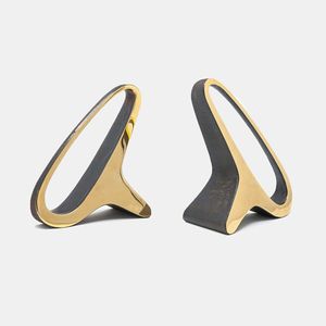 Porte-livres décoratifs en métal doré, organisateur de livres durable pour la maison, le bureau, la bibliothèque, la bibliothèque de bureau, l'étagère à livres - Product Image 1