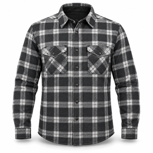 Motorbike <b>Flannel</b> Shirt With Kevlar Lining Featuring Durable Stitching Soft <b>Flannel</b> Fabric & Comfortable Construction For Riders - Product Image 5