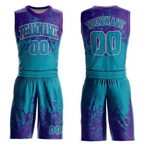 Tenues de basketball d'été unisexes pour enfants et adultes, maillots imprimés personnalisés, ensembles d'entraînement respirants, techniques de broderie - Product Image 1