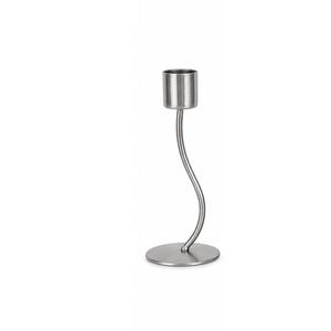 Stainless Steel <b>Candlestick</b> Holder Modern Curved Design Durable Metal Candle Stand for Home Decoration Handmade Candle Taper - Product Image 1
