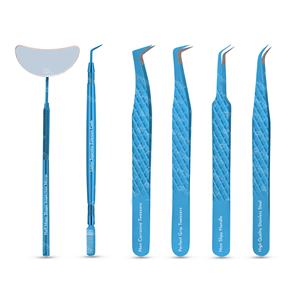 Extensions de cils en vrac de marque privée pince à épiler Logo personnalisé accessoires outil pince à cils pince à épiler titane or diamant - Product Image 5