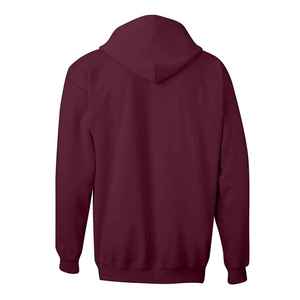 Sweat-shirt à capuche zippé pour homme, couleur bordeaux, coupe classique, en tissu French Terry, décontracté, maintenant disponible à la vente à des prix raisonnables - Product Image 5
