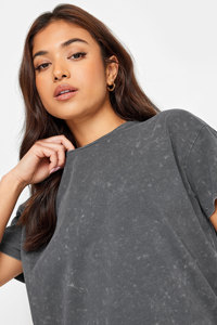 T-shirts pour femmes de qualité supérieure, gris, effet délavé, manches courtes, col rond, séchage rapide, confortables, vêtements décontractés pour femmes - Product Image 2
