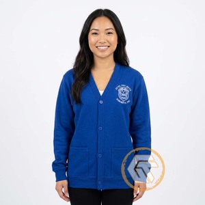 Cardigan en acrylique à col en V pour femmes Zeta Phi Beta, personnalisé, best-seller, vêtements de sororité, broderie décontractée - Product Image 2