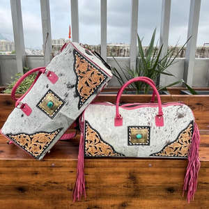 กระเป๋าดัฟเฟิลหนังวัวสำหรับผู้ชายและผู้หญิงอุปกรณ์สำหรับ2025กระเป๋าเดินทางข้ามคืนกระเป๋ายิมสำหรับสัปดาห์ - Product Image 4