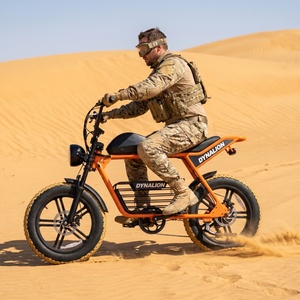 Bicicleta Eléctrica Naranja Resistente con Sistema de Doble Suspensión, Bicicleta de Neumáticos Anchos para Aventuras en <span class=keywords><strong>Dunas</strong></span> de Arena del Desierto - Product Image 2