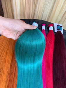 Cheveux vierges vietnamiens en vrac, extensions de cheveux, couleur teinte vive, fournisseur en gros spécial, lisses, prêts à être expédiés - Product Image 6