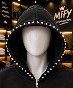 <b>Men's</b> <b>Black</b> Zip Up <b>Hoodie</b> Premium Streetwear <b>Hoodie</b> Fully Customized Manufacturer Wholesale <b>Hoodie</b> <b>For</b> <b>Men</b> - Product Image 3