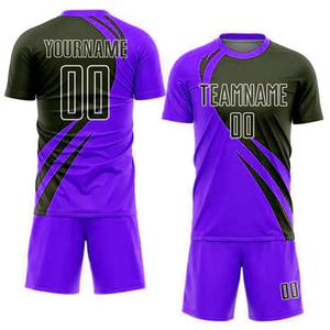 Tenue de football personnalisée pour adultes, ensemble maillot et short respirant, séchage rapide, antibactérien, 100% polyester, avec poches d'entraînement - Product Image 6