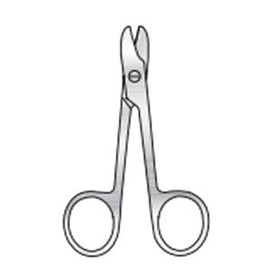 Ciseaux de coupe de fil manuels de haute qualité, 110 mm de long, en acier inoxydable chirurgical, instruments certifiés CE, fabriqués au Pakistan - Product Image 1