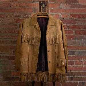 New Style Casual Winter Genuine Cowhide Leather <b>Jacket</b> Men's High Quality <b>Fringe</b> Design Front Logo Waterproof - Product Image 1