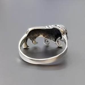 Modern Stylish <b>Plain</b> Silver <b>Ring</b> (3.6 Grams) Lion Shaped Design Jewelry Everyday Wear Best for Gift - Product Image 4