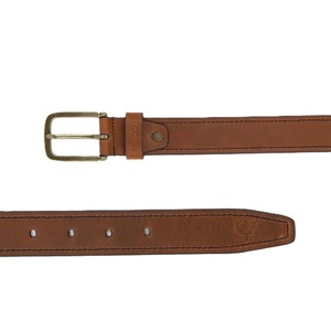 Cinturón Casual de Cuero Marrón para Hombre, de Cuero Vacuno Original, con Hebilla Ajustable de Latón Antiguo - Product Image 3