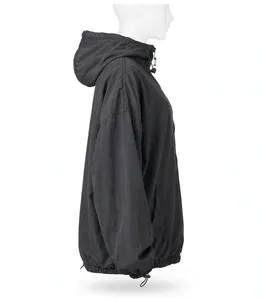 Abrigo largo con capucha y cuello ajustado para mujer, transpirable, con cierre de cremallera, para invierno. Diseño personalizado y servicio OEM. - Product Image 5