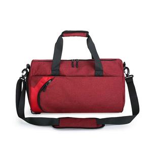 Red Sport <b>Duffel</b> <b>Bag</b> with Zipper Closure and Adjustable Shoulder Strap Polyester Eco-Friendly Lightweight for Shopping Use - Product Image 1