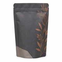 Sachet Doypack en papier kraft avec doublure en aluminium, fermeture zip refermable, thermoscellable, anti-humidité, pour emballage de thé en vrac