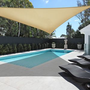 Voile d'ombrage triangulaire couleur sable 25 'X 25' X 25 'Filet de protection extérieur - Product Image 5