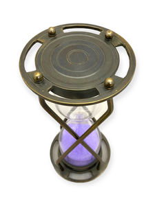 Reloj de Arena de Diseño Moderno, Adorno Decorativo Creativo de Metal y Vidrio, Temporizador de Arena - Product Image 4