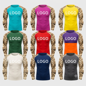 เสื้อรัดรูปแขนยาวสำหรับผู้ชาย พิมพ์ลายด้วยความร้อน เป็นมิตรกับสิ่งแวดล้อม ระบายอากาศได้ดี แห้งเร็ว ผลิตจากโพลีเอสเตอร์ กระชับพอดีตัว - Product Image 1