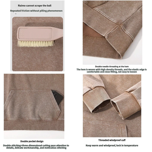 Fabricante de Sudaderas con Cremallera Completa Personalizadas para Hombre, Chaquetas de Forro Polar de Algodón, Marca Privada, Proveedor Mayorista OEM - Product Image 5