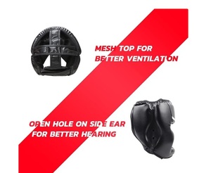 Casque de boxe modulaire professionnel en cuir, personnalisable avec logo, protection de tête sportive avec équipement d'entraînement de sécurité – Vente chaude - Product Image 3