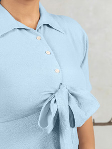 Vestido Midi Azul con Estampado Floral, Corte Evase, Cuello en V, para Verano y Otoño, Formal, Elegante, para Fiesta, Holgado, Cintura Natural, Ecológico, Sexy - Product Image 2