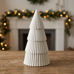 Customized Resin Pine Shape <b>Christmas</b> Tree <b>Small</b> Indoor Tabletop <b>Decor</b> with Ornament Base Durable White - Product Image 5