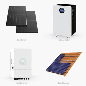 Sistema de Energía Solar Híbrido Todo en Uno <span class=keywords><strong>Deye</strong></span> de 10KW Trifásico con Inversor de 48V y Batería de Respaldo LifePO4 de 10Kwh - Product Image 2