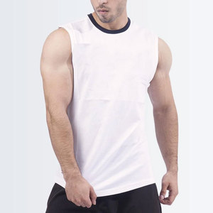 High Quality Loose Design Slim Fit Breathable Streetwear Fashionable <b>Singlet</b> Top Wholesale Hot Selling Cut Out Tank Top <b>Men</b> - Product Image 5