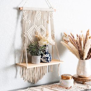 MORE Natural Handwoven Cotton Indian Bohemian Macrame <b>Wall</b> Hanging for Bedroom Hallway Kids & Teen Rooms All Occasions - Product Image 2