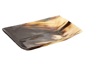 Bandeja de servicio Rectangular hecha a mano más vendida, cuerno de búfalo Natural de alta calidad, pulido artesanal para el hogar/restaurante, uso Animal - Product Image 1