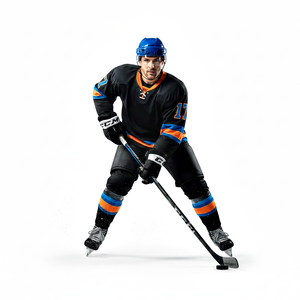 Uniforme de Hockey sobre Hielo Más Vendido en Negro con Rayas Naranjas, Jersey de Hockey sobre Hielo Extra Grande con Ropa Deportiva Corta y Transpirable - Product Image 3