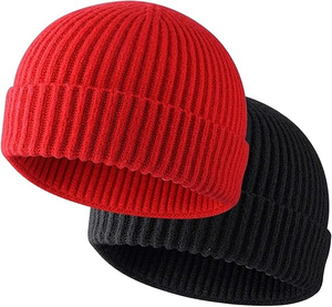 Unisex knit beanie hat 100% acrylic <b>winter</b> <b>cap</b> Cuffed beanie for adults Gray pom pom beanie Casual style beanie hat - Product Image 6