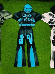 เสื้อแจ็คเก็ตอเนกประสงค์แบบมีซิป 3 จุด พร้อมกางเกงทรงหลวม ชุดลำลองสองชิ้น - Product Image 5