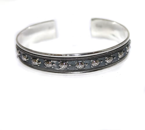 Plata de Ley 925 sólida, ajustable, negro, rodio y chapado en oro, brazalete de tortuga grabado, acabado oxidado, joyería Unisex - Product Image 5