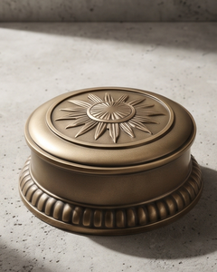 Caja de Metal Premium con Base Acanalada para Frutos Secos y Dátiles, Diseño Dorado, Contenedor de Alimentos de Lujo para Regalos Corporativos - Product Image 2