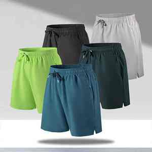 Men's <b>White</b> Quick Dry Shorts Elastic Waist Drawstring Casual Solid Color Woven Polyester Mid Length Shorts For Men's - Product Image 6