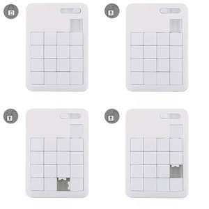 Porte-clés puzzle coulissant vierge à 16 grilles, jouet de casse-tête Hua Rong Dao imprimable UV pour cadeaux promotionnels avec logo personnalisé - Product Image 3