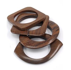 Bracelet en bois fait main traditionnel, poli et lisse, pour femme, collection de bijoux ethniques - Product Image 2