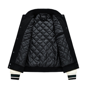 Dernière conception personnalisée veste en cuir véritable pour hommes tissu de laine Cool Letterman Varsity Baseball School College University Spring - Product Image 5