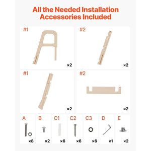 Scala per Piscina a 5 Gradini Rinforzata con Doppio Corrimano, Antiscivolo, Inclinata, Capacità di Carico 300 Libbre, 48-54 Pollici, per Installazione Interrata - Product Image 6