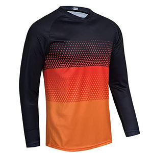 Vêtements de cyclisme VTT en gros : Maillot de vélo à manches longues en polyester respirant, coupe-vent et anti-UV, imprimé par transfert thermique - Product Image 5