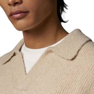 Polo de Manga Larga de Punto Bouclé, Suave y Cómodo, Ideal para Uso Casual y Ajuste Confortable - Product Image 4